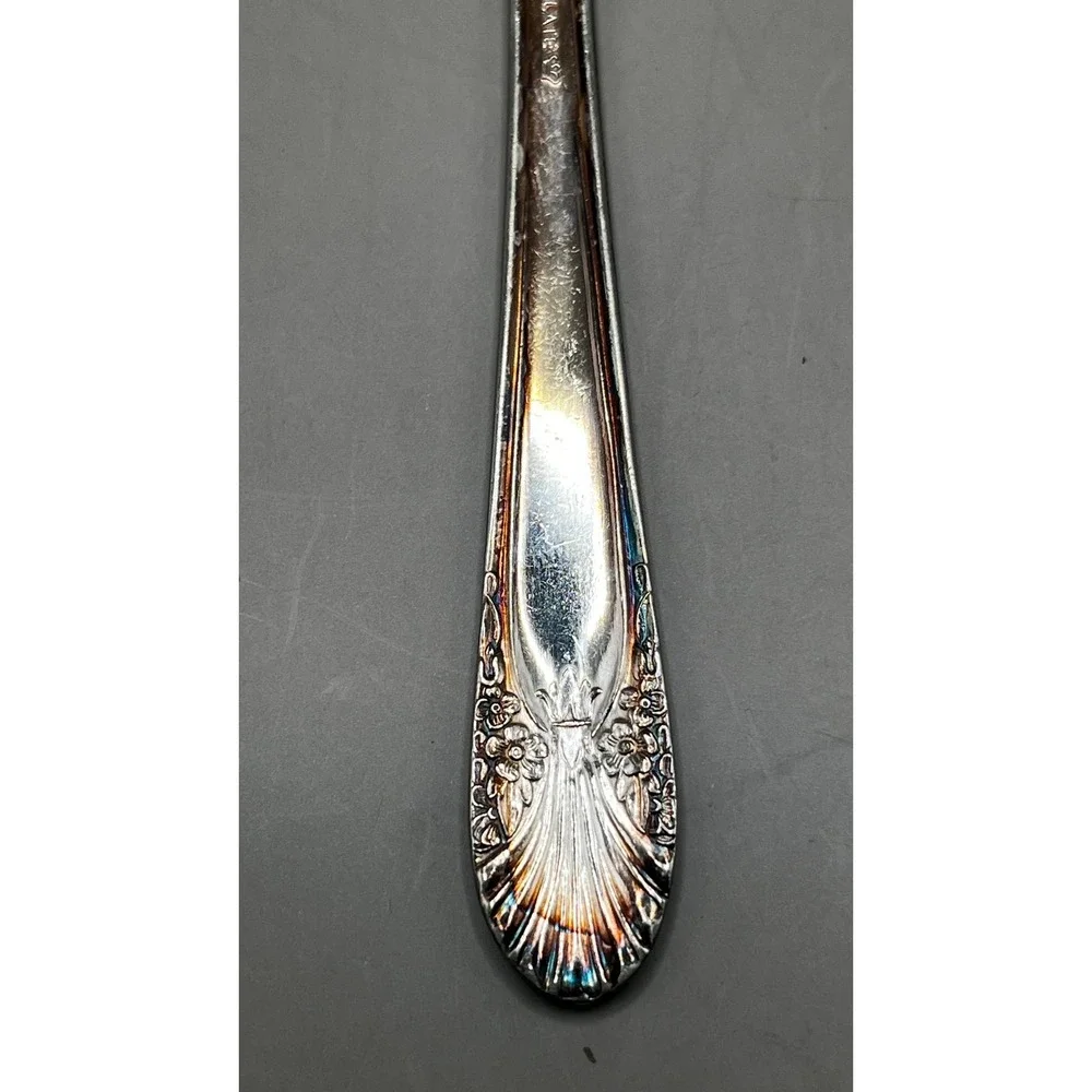 Crown Silverplate Teaspoons Set of 6 Antique Radiance Pattern 6